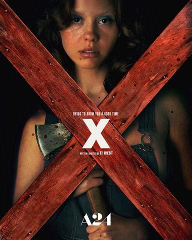 X: Directed by Ti West. With Mia Goth, Jenna Ortega, Brittany Snow, Kid Cudi. In 1979, a group of young filmmakers set out to make an adult film in rural Texas, but when their reclusive, elderly hosts catch them in the act, the cast find themselves fighting for their lives.